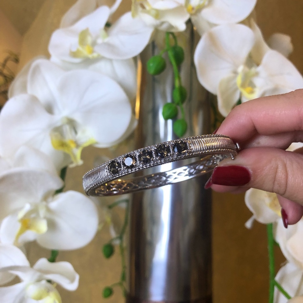 Judith Ripka Smoky Quartz Bangle - Picture 2 of 4